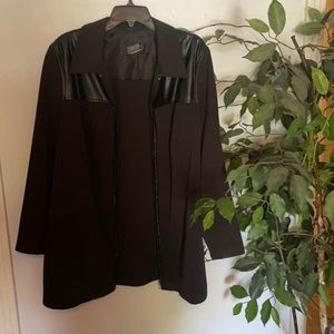 Black zip front jacket